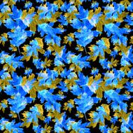 Seamless texture with colored watercolor maple leaves N19