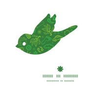 Vector ecology symbols bird silhouette pattern frame N2
