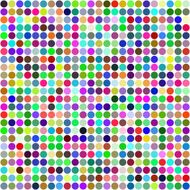 Abstract rainbow circles seamless pattern background N3