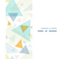 Vector abstract fabric triangles vertical frame seamless pattern background