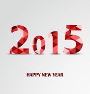 New Year card with red triangular pattern N2