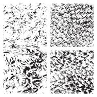Set of grunge textures Grainy scattered rough