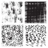 Set of grunge textures Grainy rough canvas and scattered