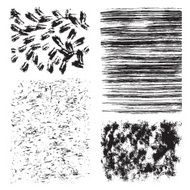 Set of grunge textures Line brushed and scattered textures