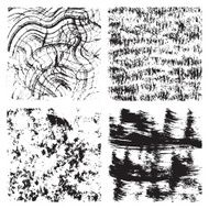 Set of grunge textures Wave grainy rough scattered