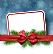 Christmas background with red bow N4