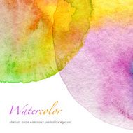 Abstract circle watercolor painted background