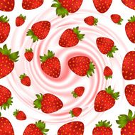 Cream and strawberry pattern