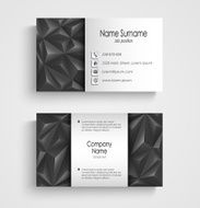 Modern triangle gray business card template N2