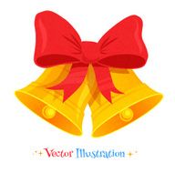 Christmas bells Vector Illustration isolated
