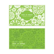 Vector abstract green and white circles horizontal frame pattern business