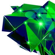 Vector grain technology backdrop with multifaceted pixel model N2