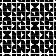 Black and white abstract geometric seamless pattern contrast N7