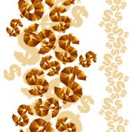 Dollar signs seamless pattern vertical composition geometric