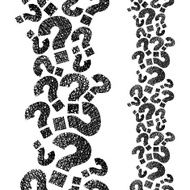 Question marks seamless pattern vertical composition