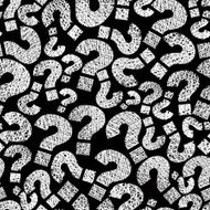 Question marks seamless pattern vector hand drawn texture