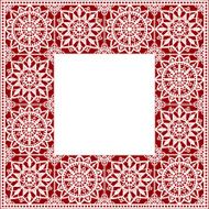 White Lace Doily Square Frame