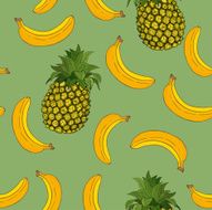 Banana and pineapple pattern