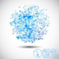 Watercolor spray shape vector N2