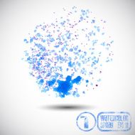 Watercolor spray shape vector N3