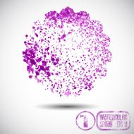 Watercolor spray shape vector N4