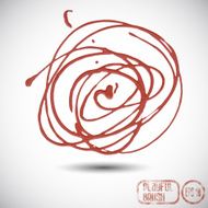 Grunge painted circles textures Vector illustration