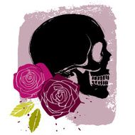 Roses and skull