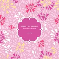 Vector pink abstract triangles frame seamless pattern background