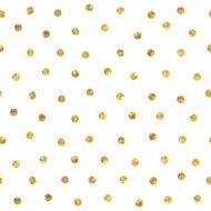 Seamless polka dot golden pattern