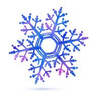 watercolor snowflake N17