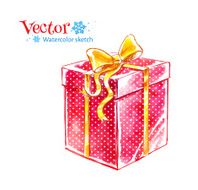 Gift box Watercolor art N2