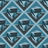 Crystal Seamless 3D Geometric background N3