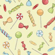 seamless vector pattern with candies