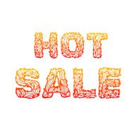 Fire hot sale text on a red background Vector design N2
