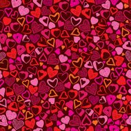 Romantic background different hearts seamless pattern N2