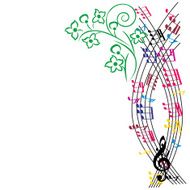 Music notes background stylish musical theme composition N3