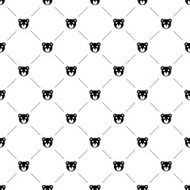 Vector seamless pattern bear toy N2