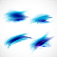 abstract blue brush paint style element vector illustration