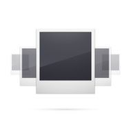 Retro photo frame isolated on white background N3