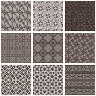 Geometric and monochrome seamless vintage tiles N2