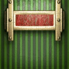 gold on green background N181