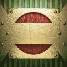 gold on green background N201