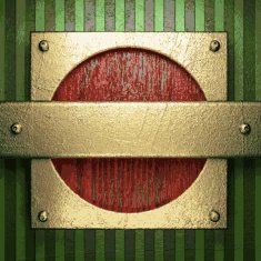 gold on green background N202