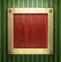 gold on green background N206