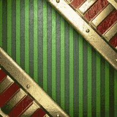 gold on green background N215