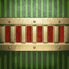 gold on green background N216