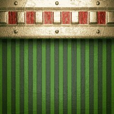 gold on green background N218