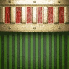 gold on green background N219