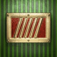 gold on green background N228