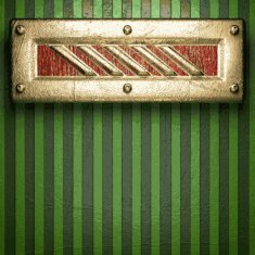 gold on green background N229